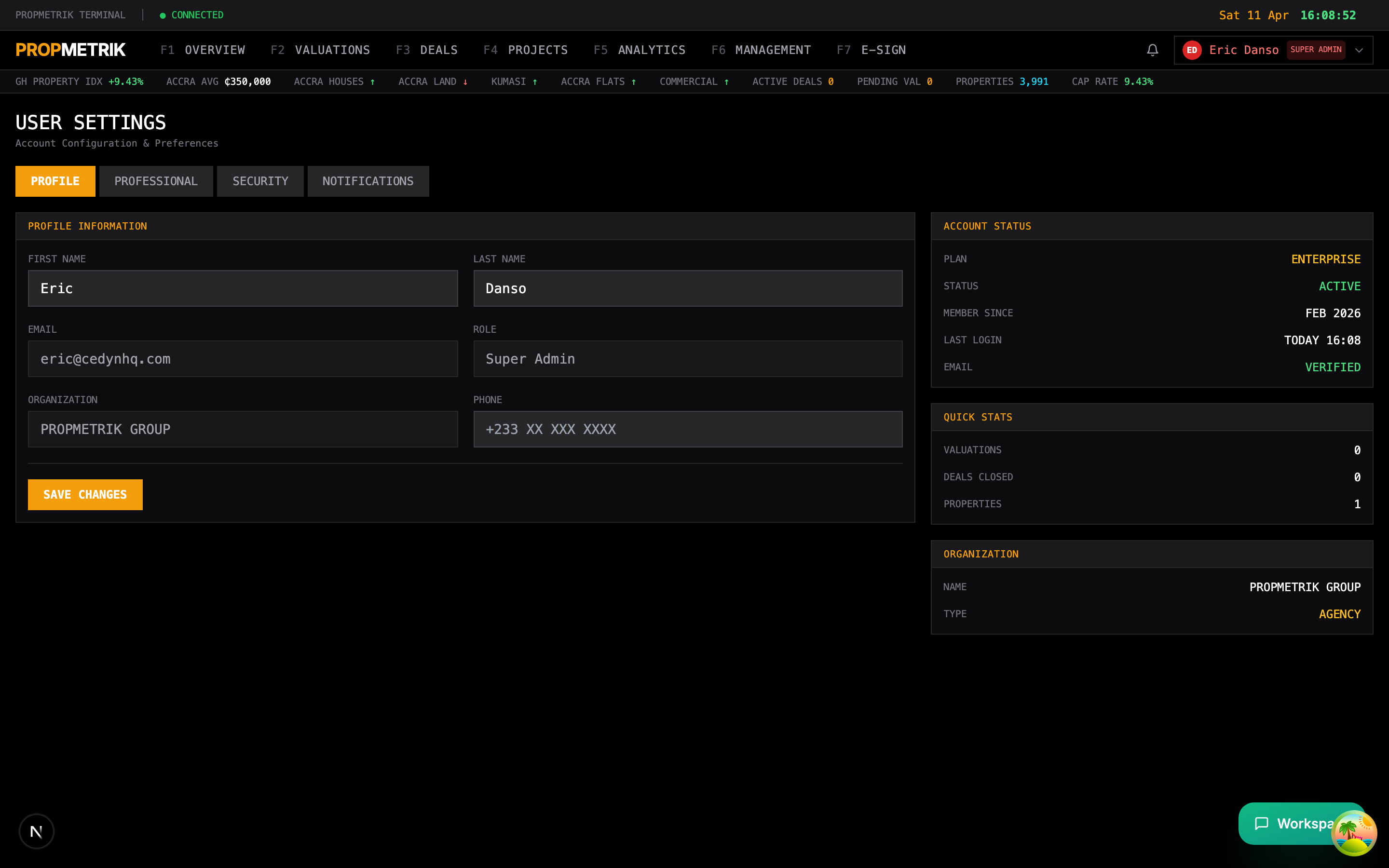 Profile Page