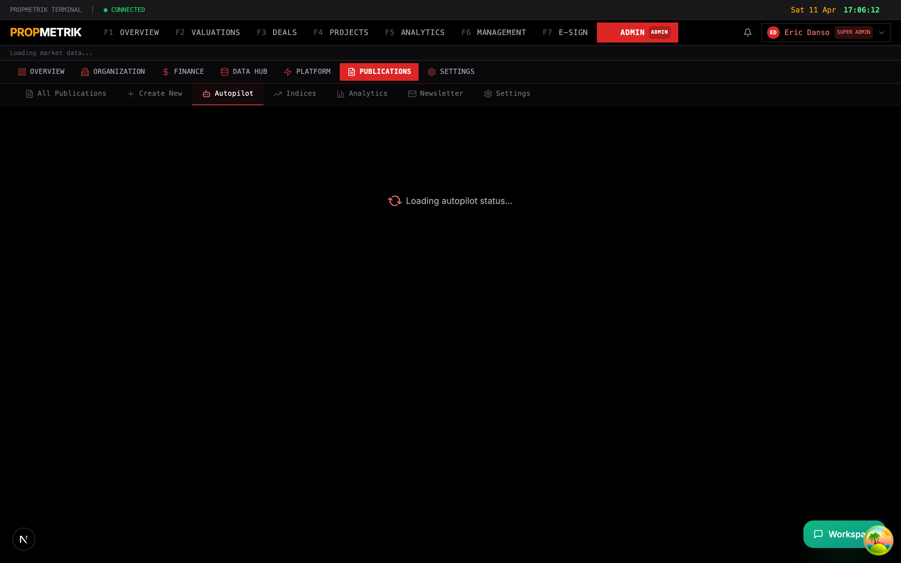 Autopilot page showing AI-assisted content generation settings